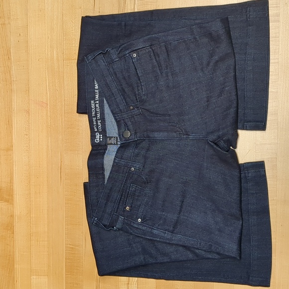Gap factory mid-rise trouser jean dark rinse size 4 R - Picture 4 of 5